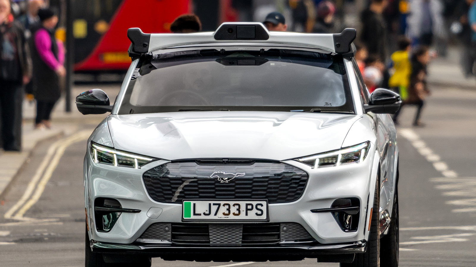 Wayve's autonomous Ford Mustang Mach-E test car in London